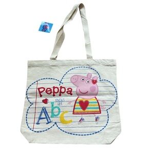 Peppa Knows Her ABC Reusable Canvas Tote Bag
